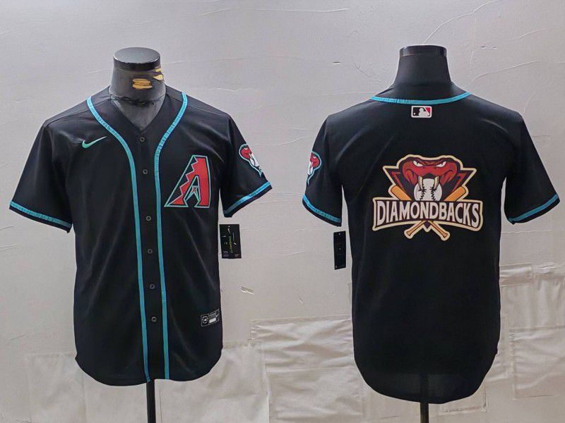 Men Arizona Diamondback Blank Black Game 2024 Nike MLB Jersey style 2